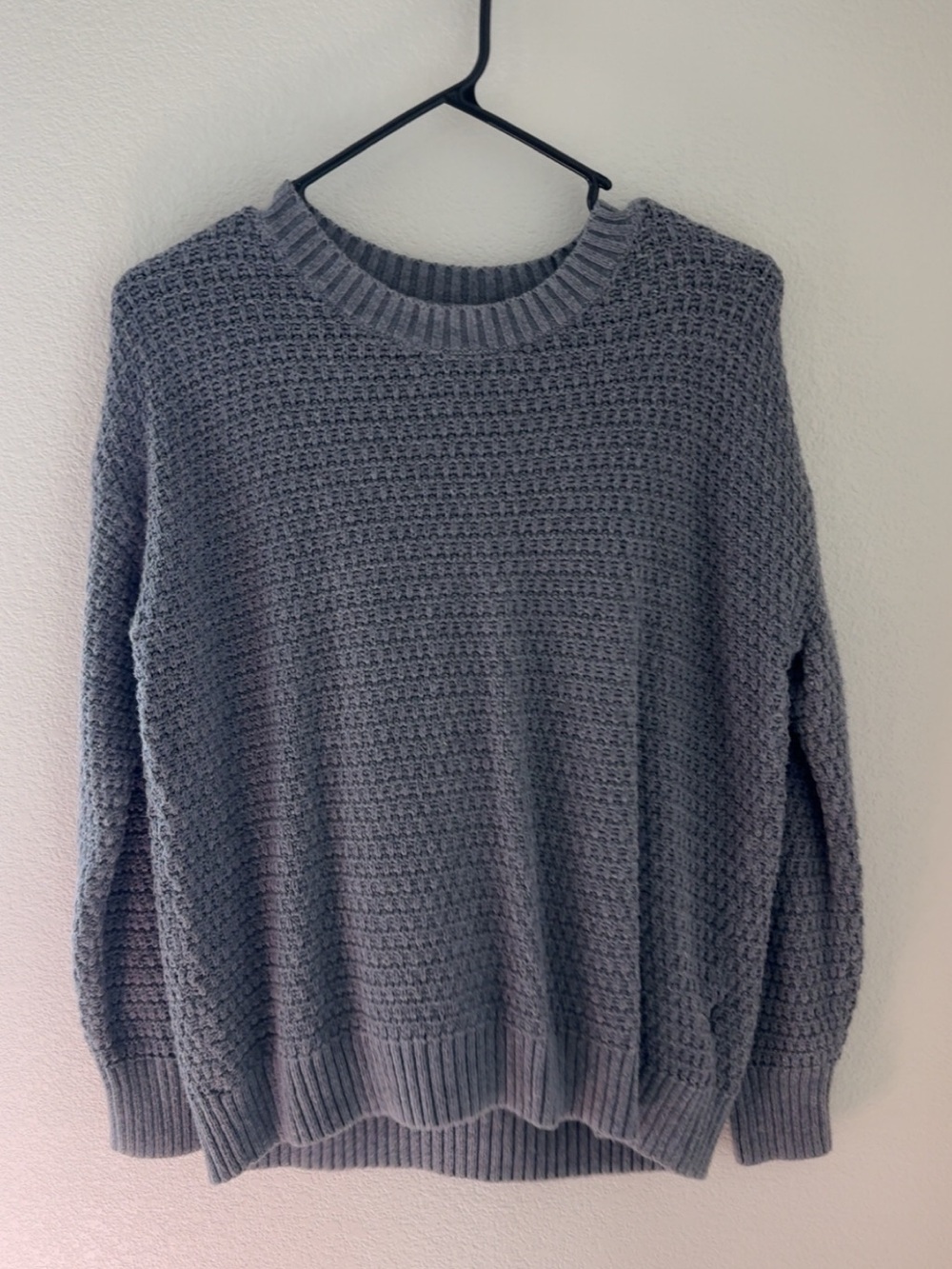 Old Navy Gray Ribbed Crewneck Sweater